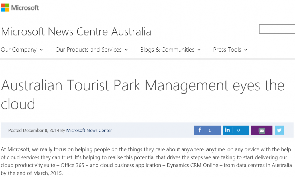 Microsoft News Center On ATPM
